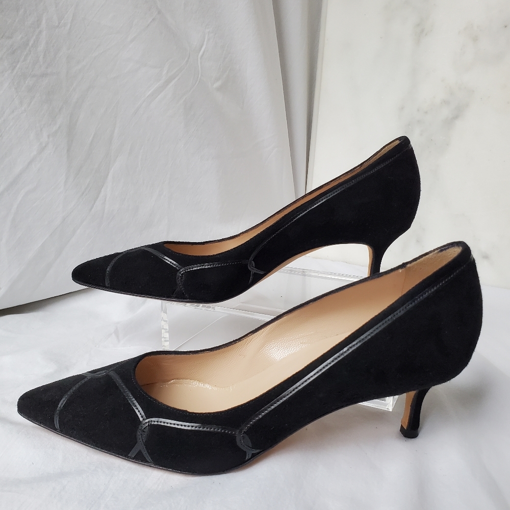 Manolo Blahnik Black Kitten Heels